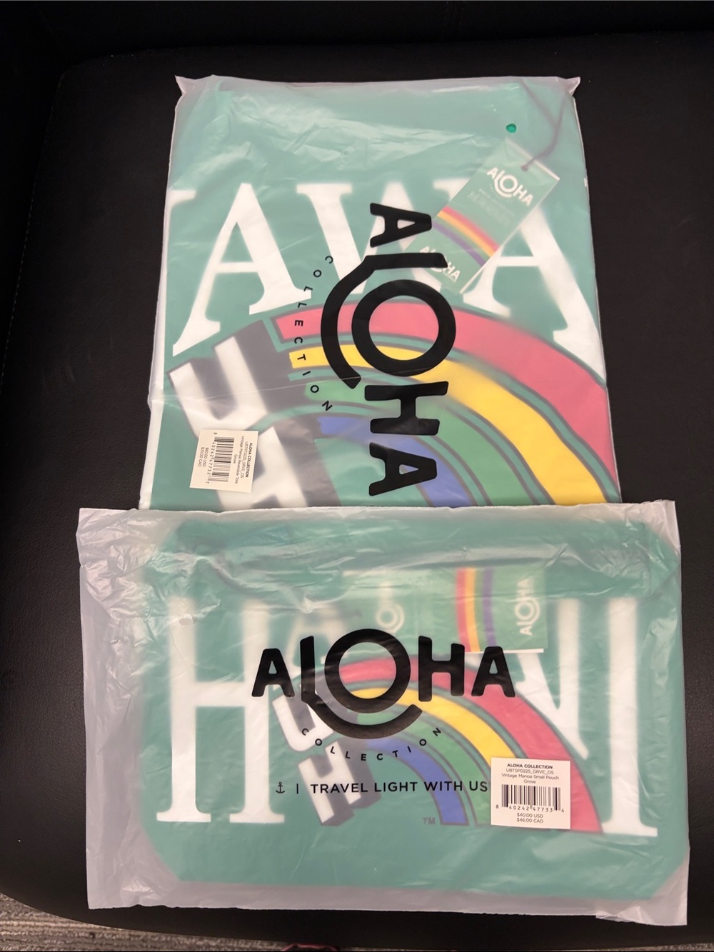 Hawaii Aloha Collection tote and small pouch
